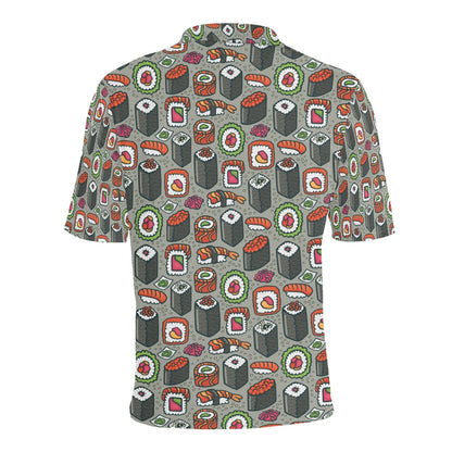 Sushi Print Design LKS301 Men Polo Shirt