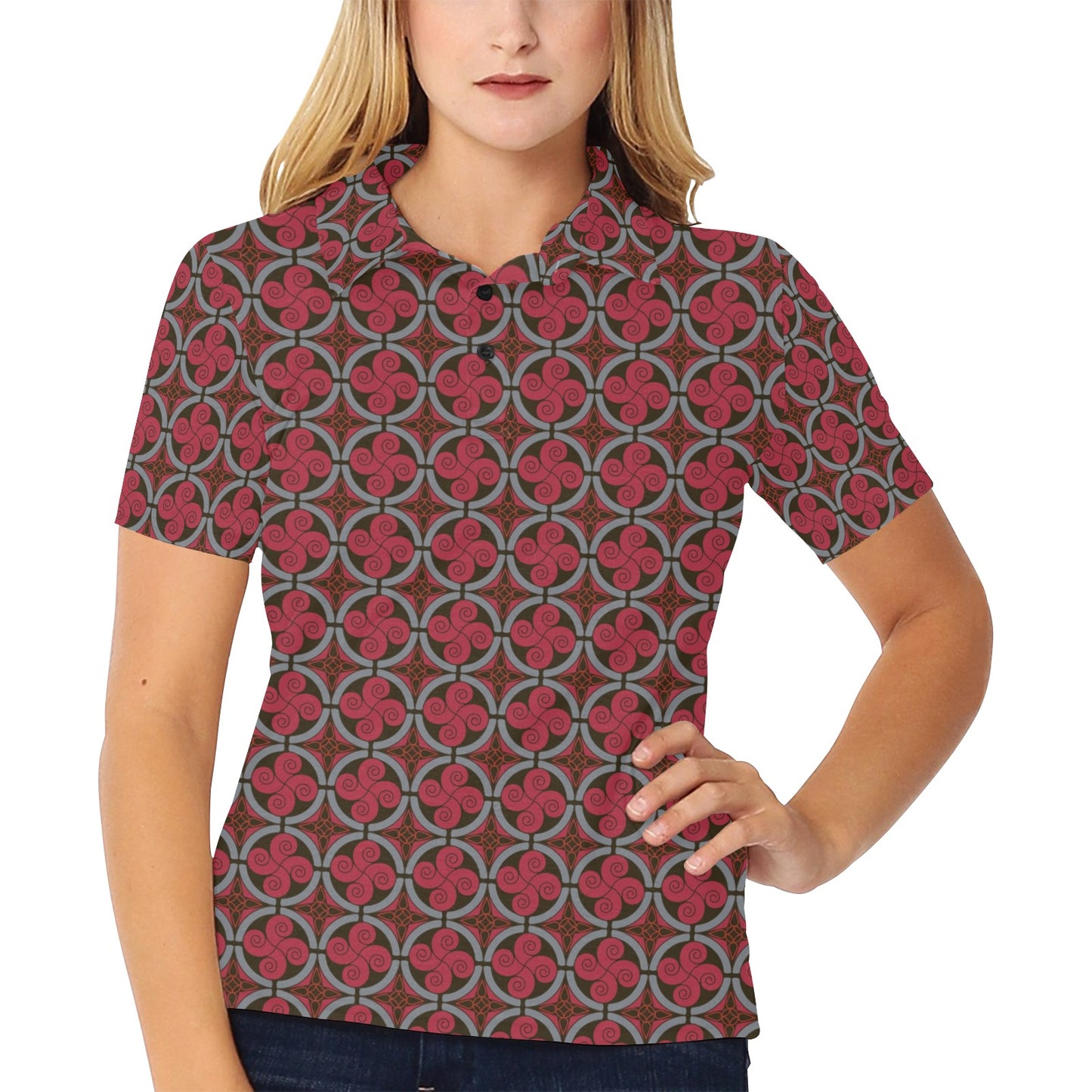Vikings Print Design LKS301 Women's Polo Shirt