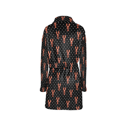 Lobster Print Design LKS401 Women's Fleece Robe