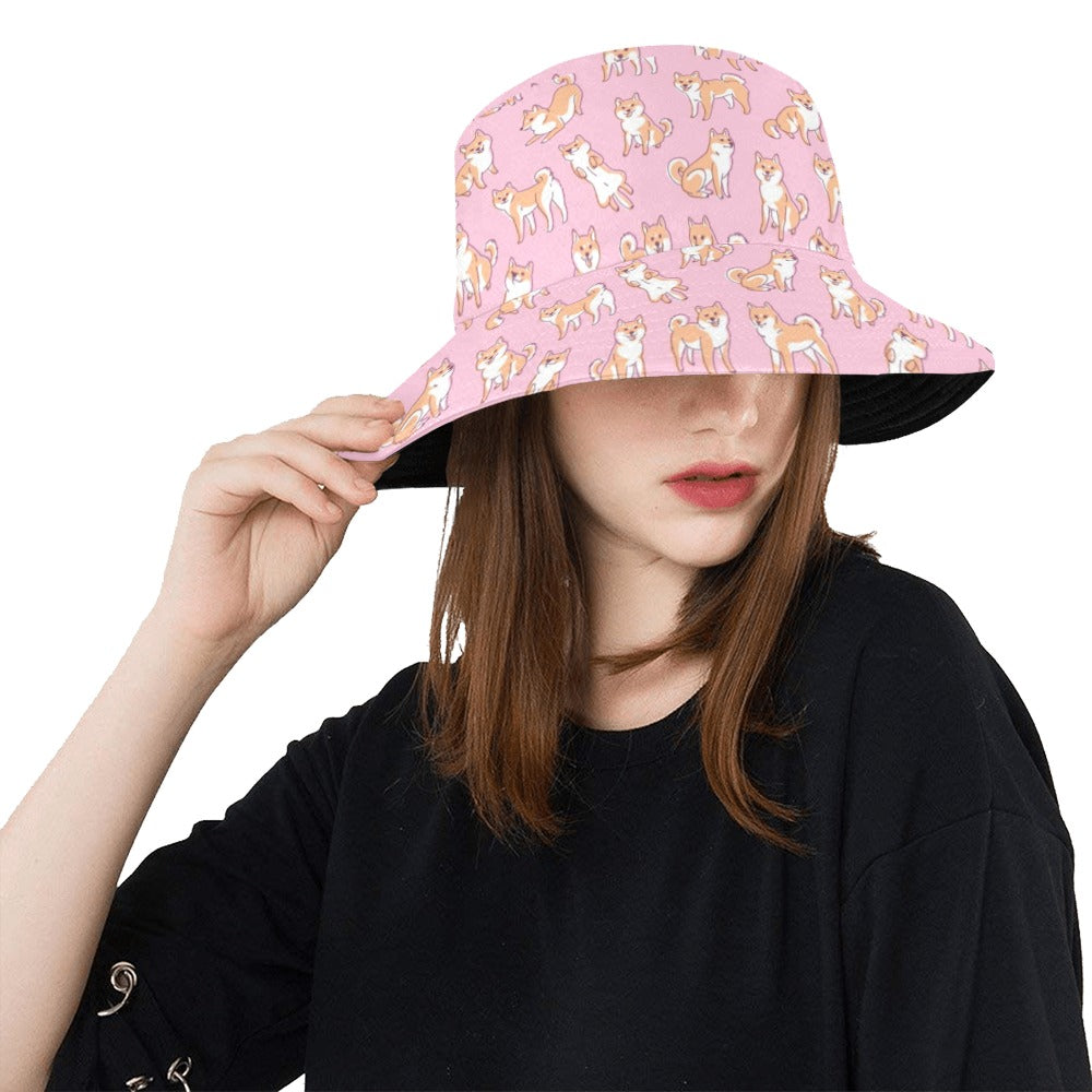 Shiba Inu Print Design LKS303 Unisex Bucket Hat
