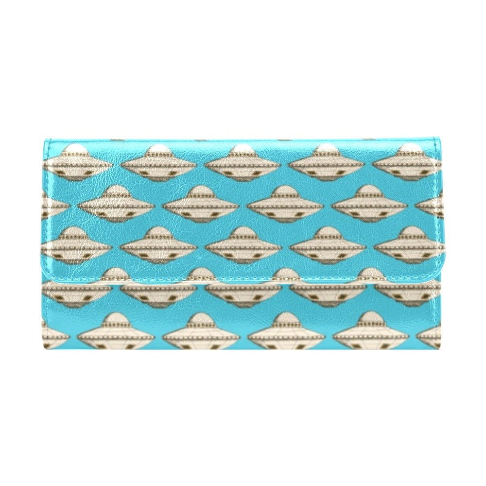 UFO Print Design LKS301 Women's Trifold Wallet