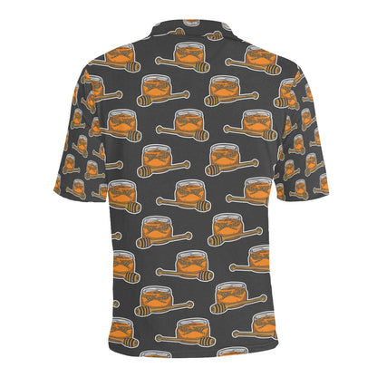 Honey Bee Print Design LKS305 Men Polo Shirt