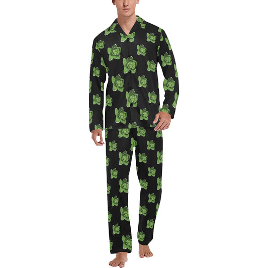 Cabbage Pattern Print Design 03 Men's Long Pajama Set