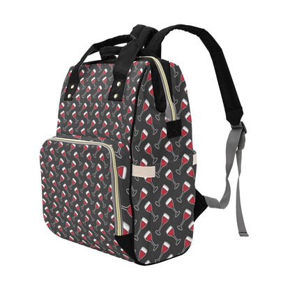 Wine Print Design LKS308 Diaper Bag Backpack