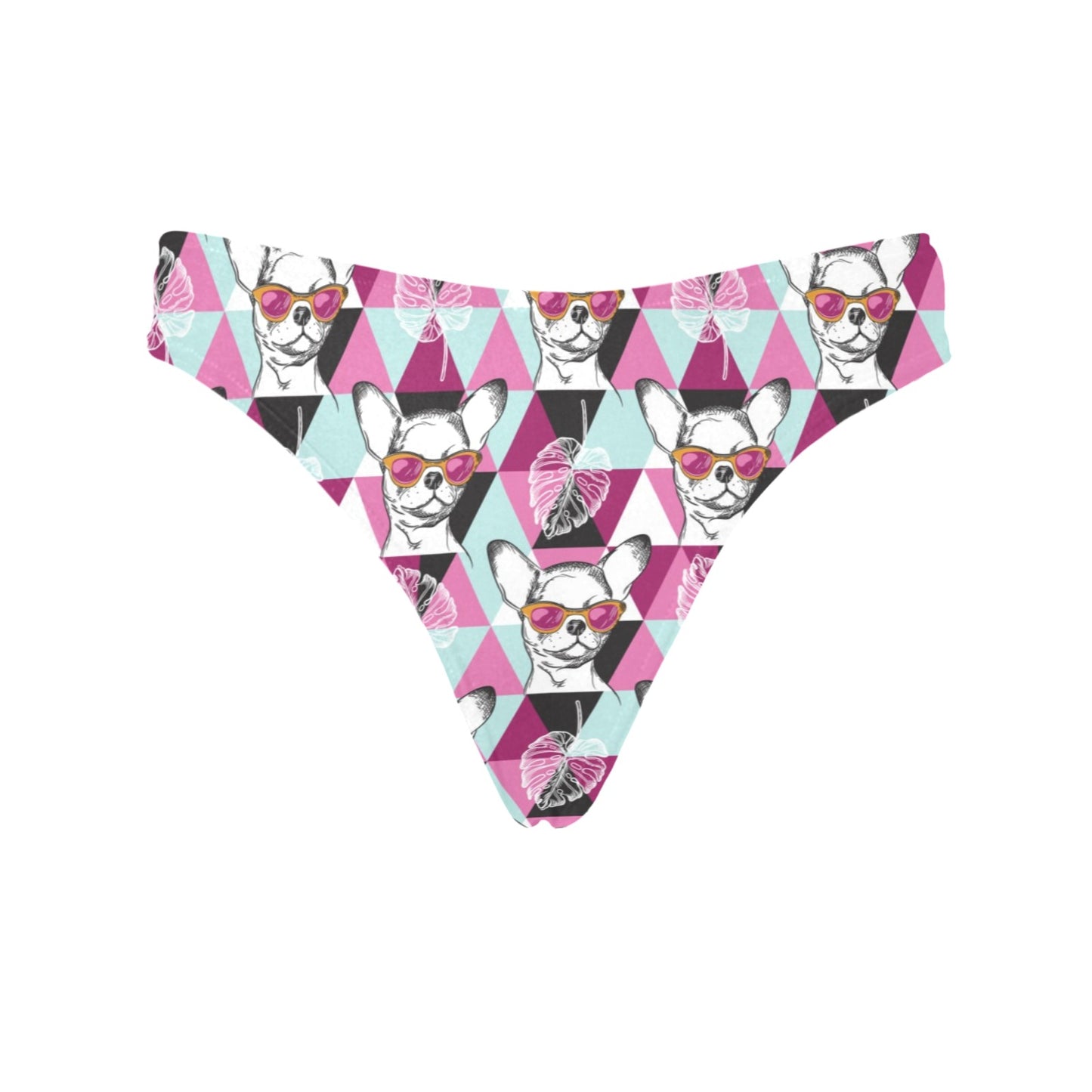 Chihuahua Cute Triangle Pattern Women's Thongs