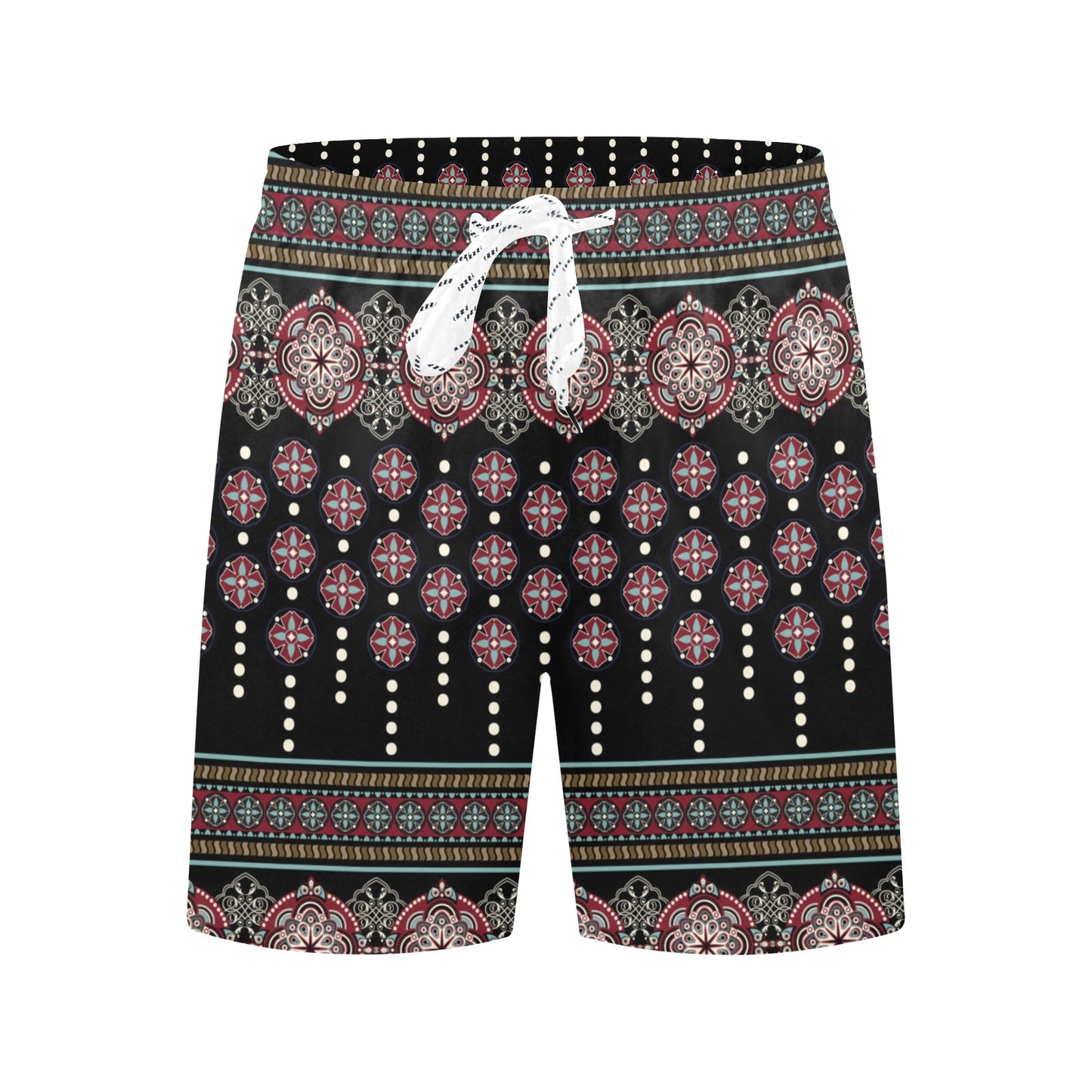 Ethnic Dot Style Print Pattern Men's Swim Trunks Beach Shorts