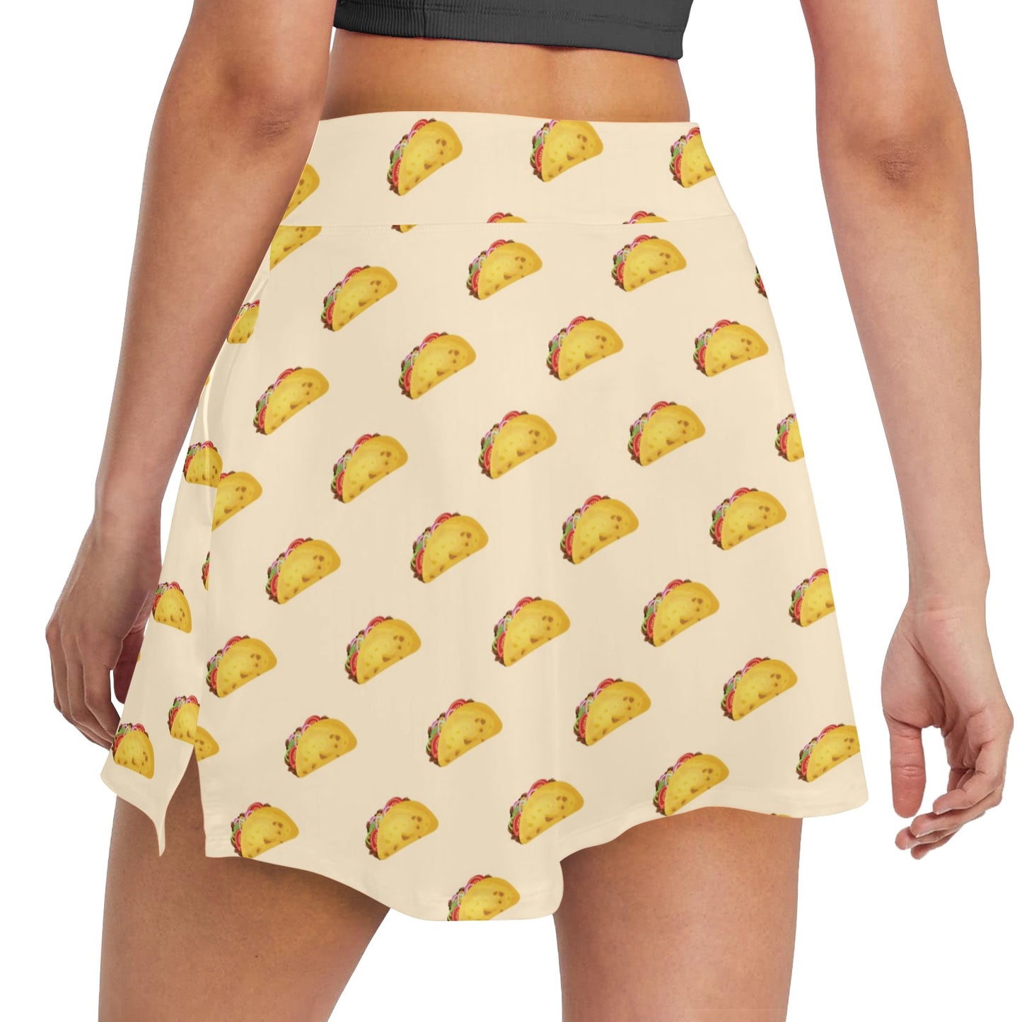 Taco Print Design LKS302 17" Golf & Pickleball Skort with Pockets