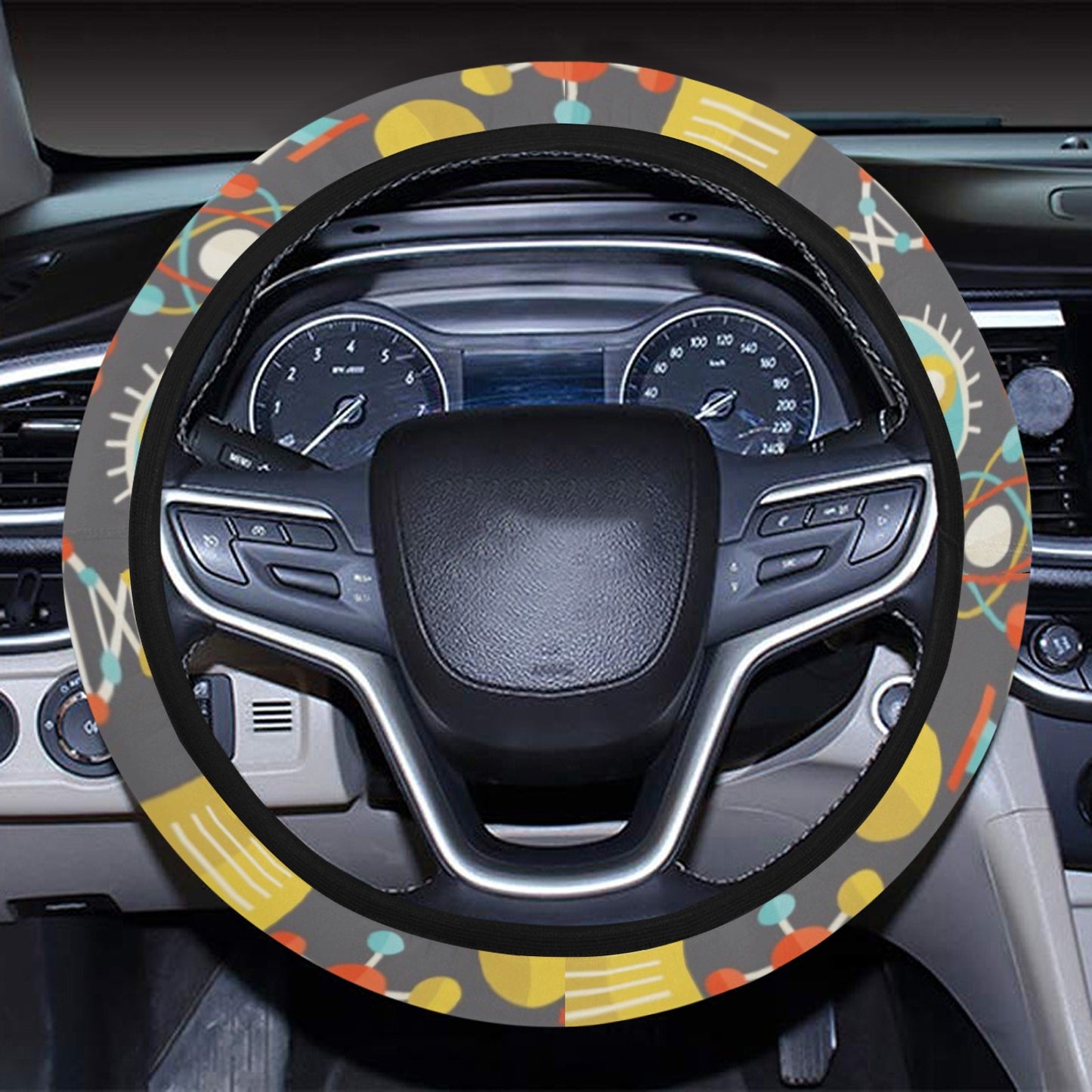 Science Print Design LKS302 Steering Wheel Cover with Elastic Edge