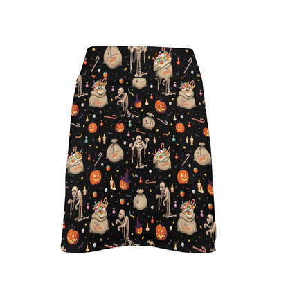 Mummy Halloween Print Design LKS303 17" Golf & Pickleball Skort with Pockets
