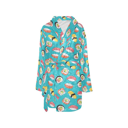 Sushi Print Design LKS305 Women's Fleece Robe
