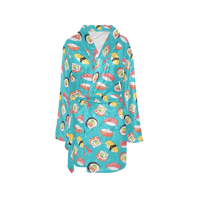 Sushi Print Design LKS305 Women's Fleece Robe