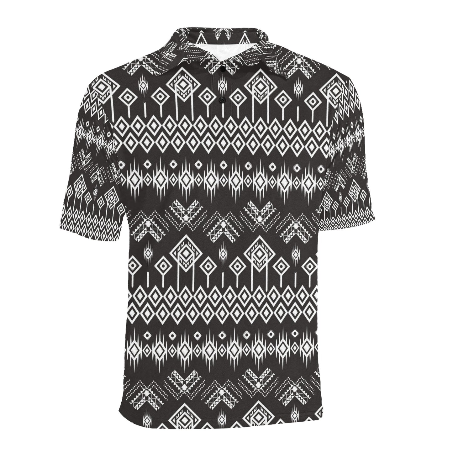 Tribal Pattern Print Design LKS304 Men Polo Shirt