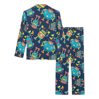 Robot Pattern Print Design A05 Women's Long Pajama Set