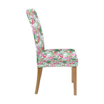Tropical Flower Print Design LKS304 Dining Chair Slipcover