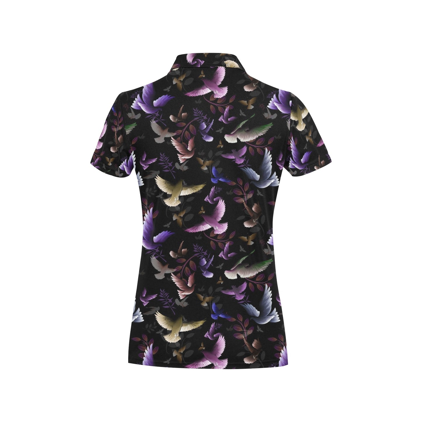 Pigeon Pattern Print Design 01 Women's Polo Shirt