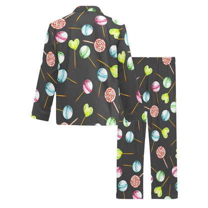Lollipop Pattern Print Design LL02 Men's Long Pajama Set
