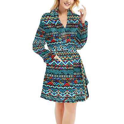 Southwestern Style Women's Fleece Robe