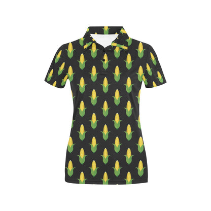 Corn Pattern Print Design 05 Women's Polo Shirt