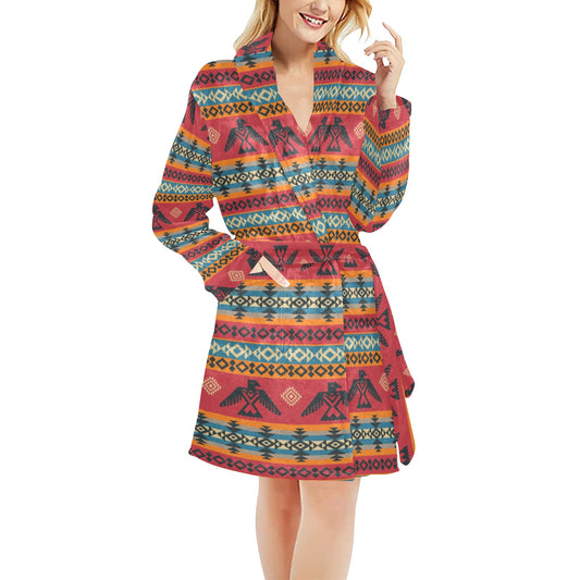 Eagles Native American Design Women's Fleece Robe