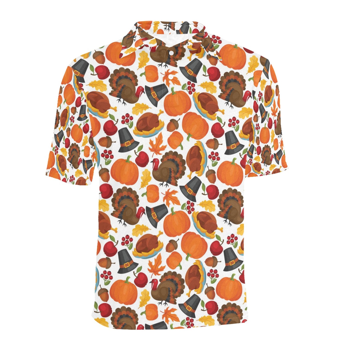 Thanksgiving Print Design LKS304 Men Polo Shirt