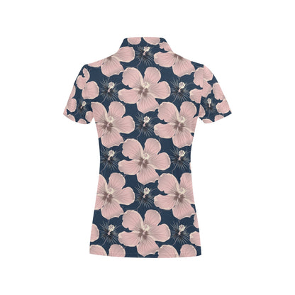 Plumeria Pattern Print Design PM018 Women's Polo Shirt