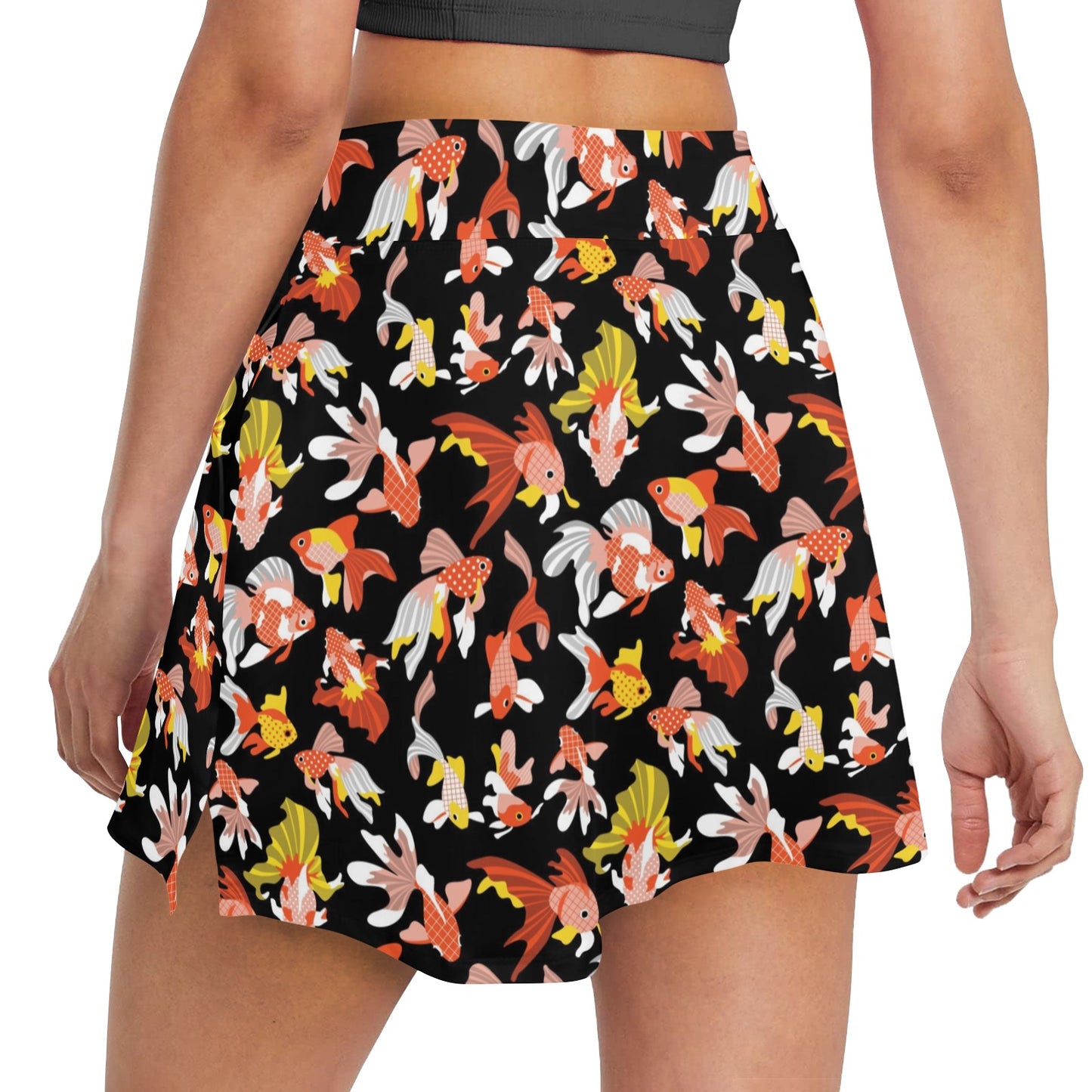 Goldfish Print Design LKS401 17" Golf & Pickleball Skort with Pockets
