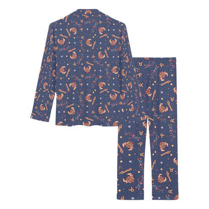 Taurus Print Design LKS304 Women's Long Pajama Set
