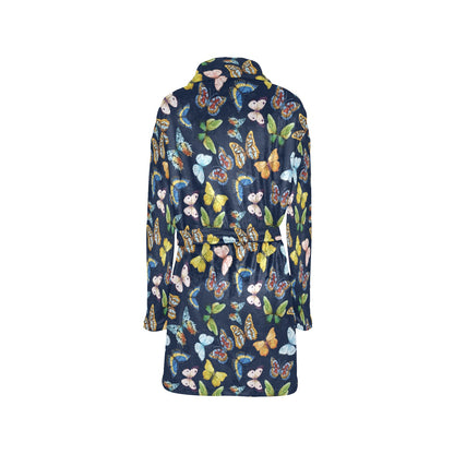 Butterfly Beautiful Print Pattern Women's Fleece Robe