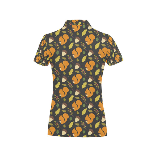 Squirrel Print Design LKS301 Women's Polo Shirt
