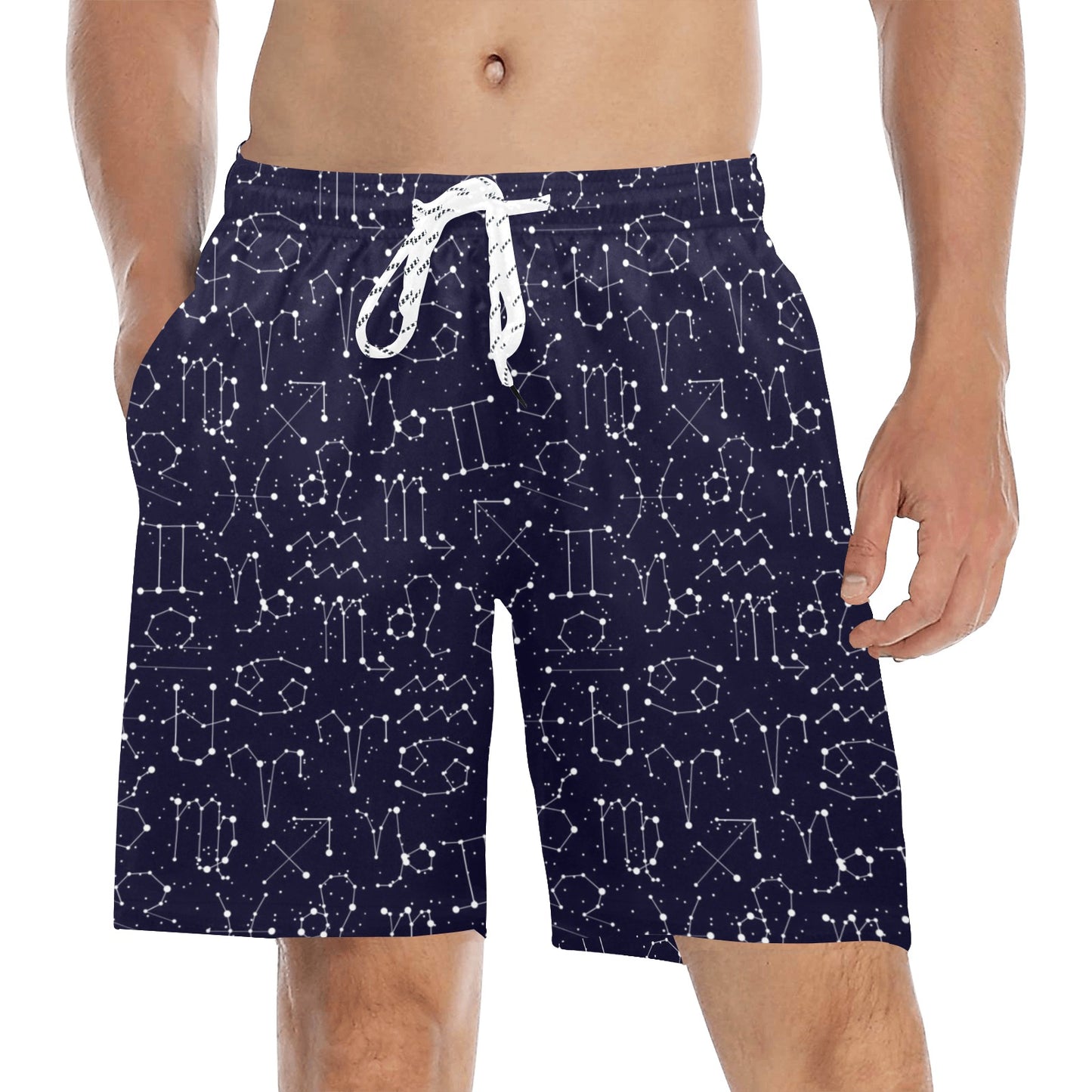 Zodiac Pattern Design Print Men's Swim Trunks Beach Shorts