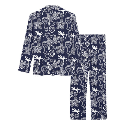 lizard Pattern Print Design 03 Women's Long Pajama Set