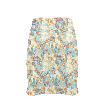 Summer Floral Print Design LKS302 17" Golf & Pickleball Skort with Pockets