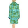 Spinach Print Design LKS301 Women's Fleece Robe