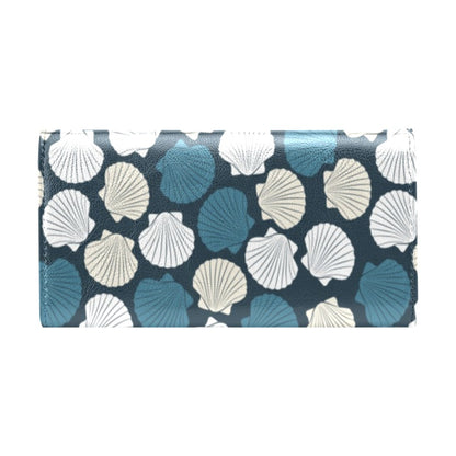 Seashell Print Design LKS3013 Women's Trifold Wallet