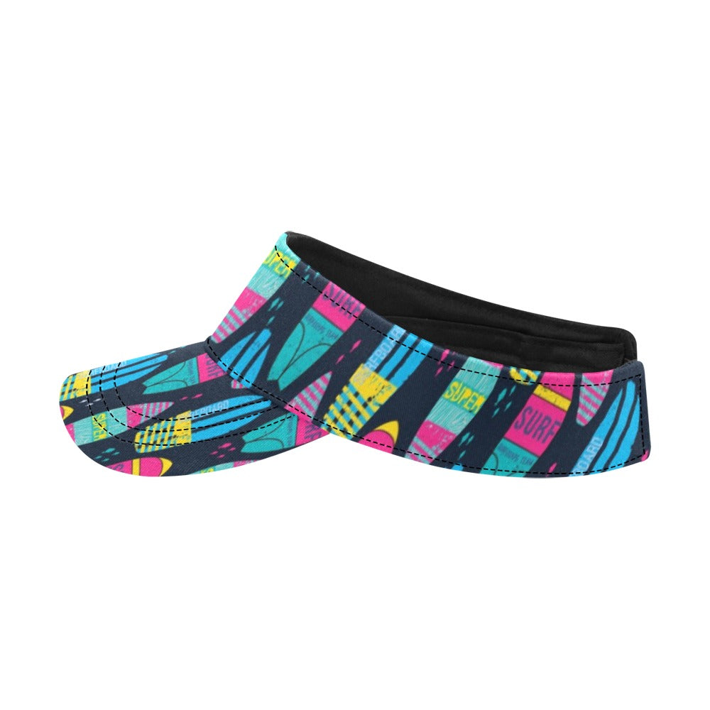 Surfboard Colorful Print Design LKS302 Unisex Sun Visor