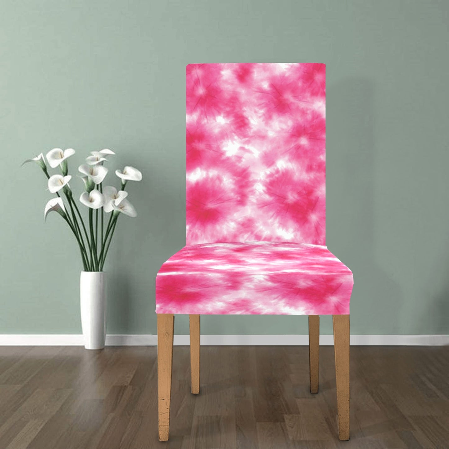 Tie Dye Pink Print Design LKS304 Dining Chair Slipcover