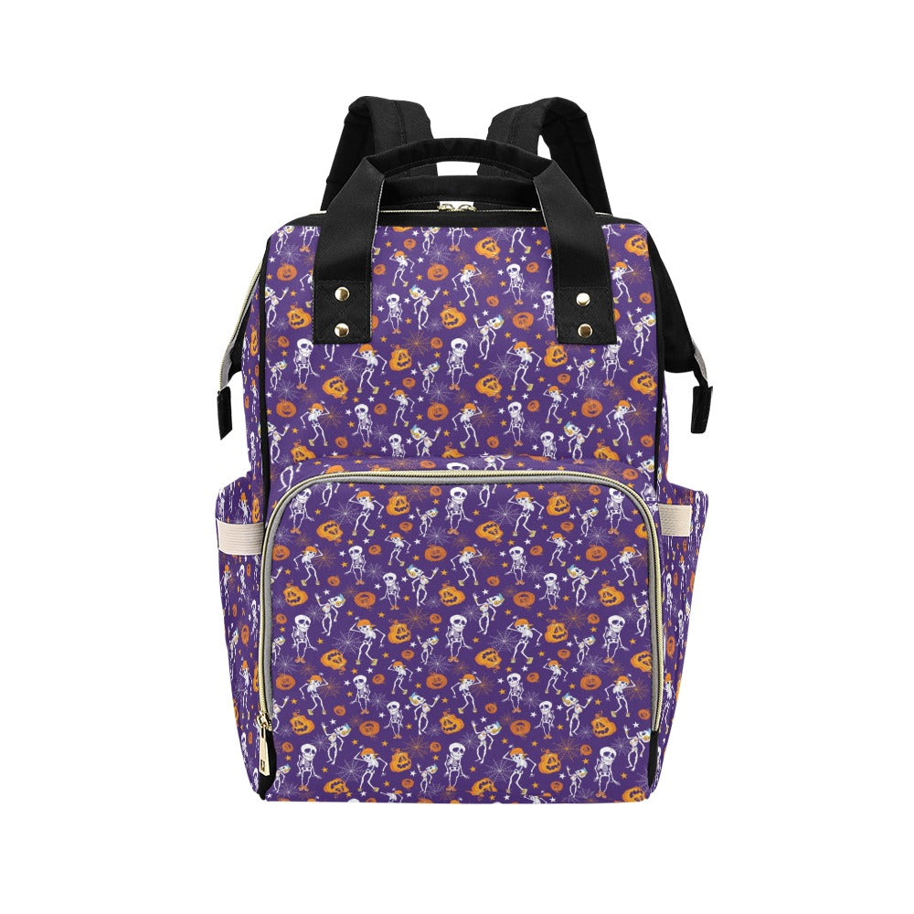 Skeleton Halloween Dance Print Design LKS304 Diaper Bag Backpack