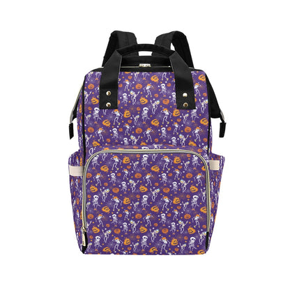 Skeleton Halloween Dance Print Design LKS304 Diaper Bag Backpack