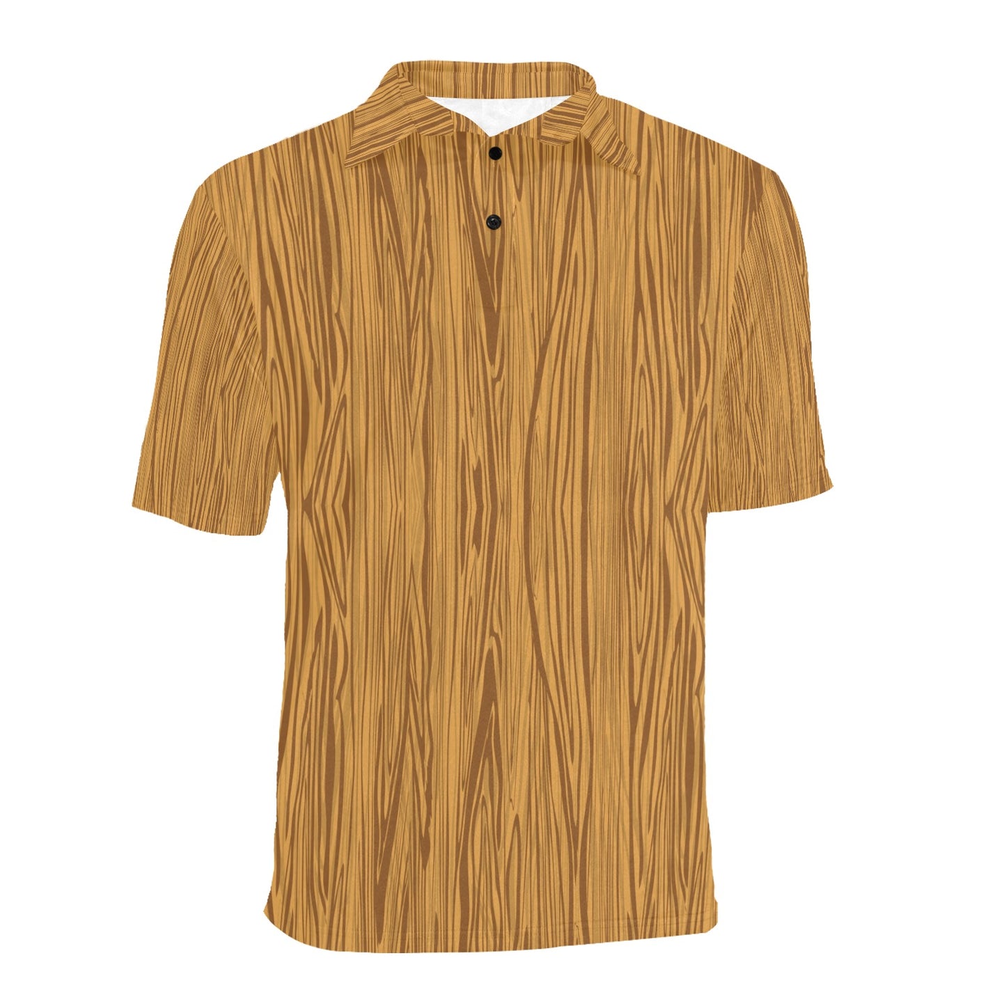 Wood Texture Print Design LKS301 Men Polo Shirt
