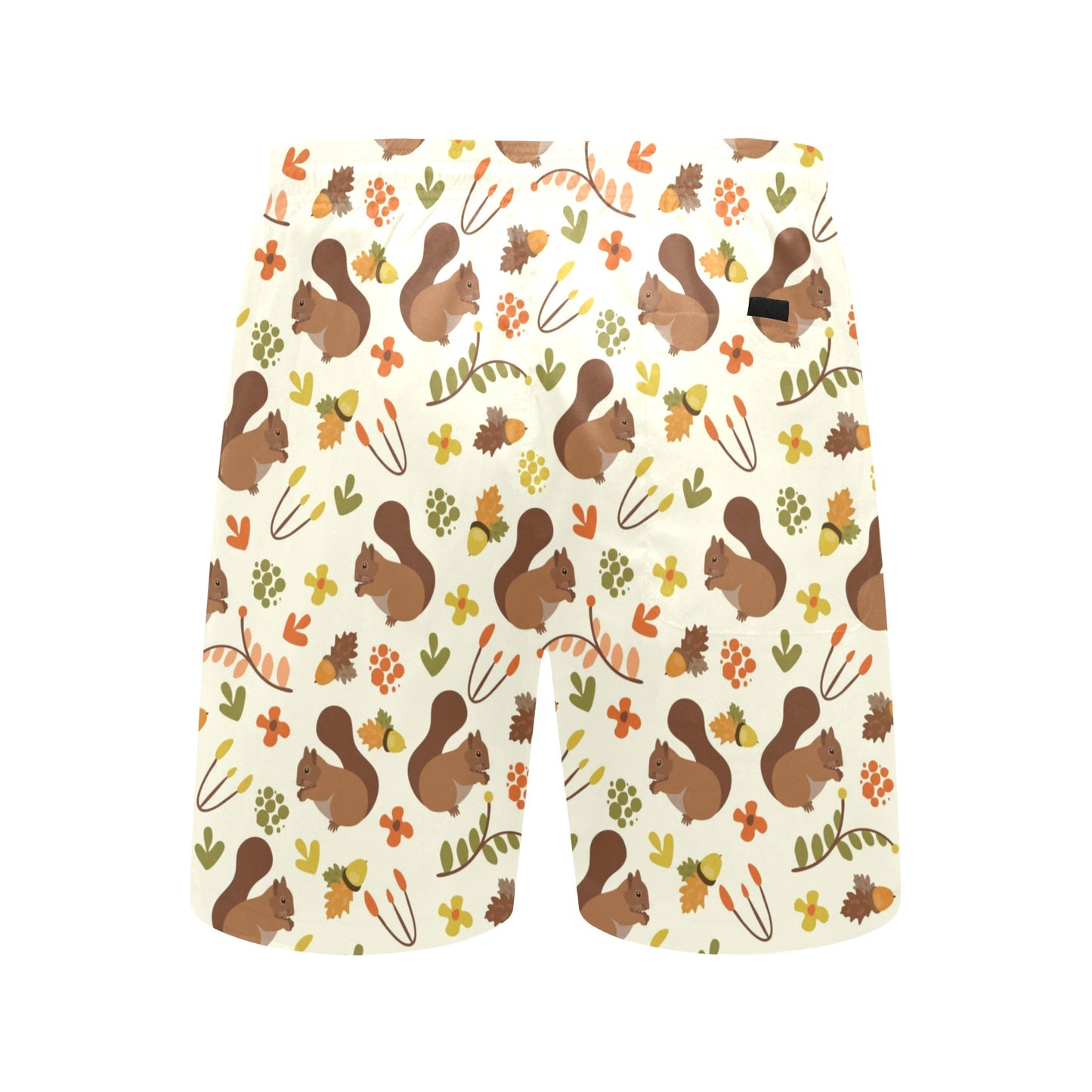 Squirrel Print Design LKS3010 Men's Swim Trunks Beach Shorts