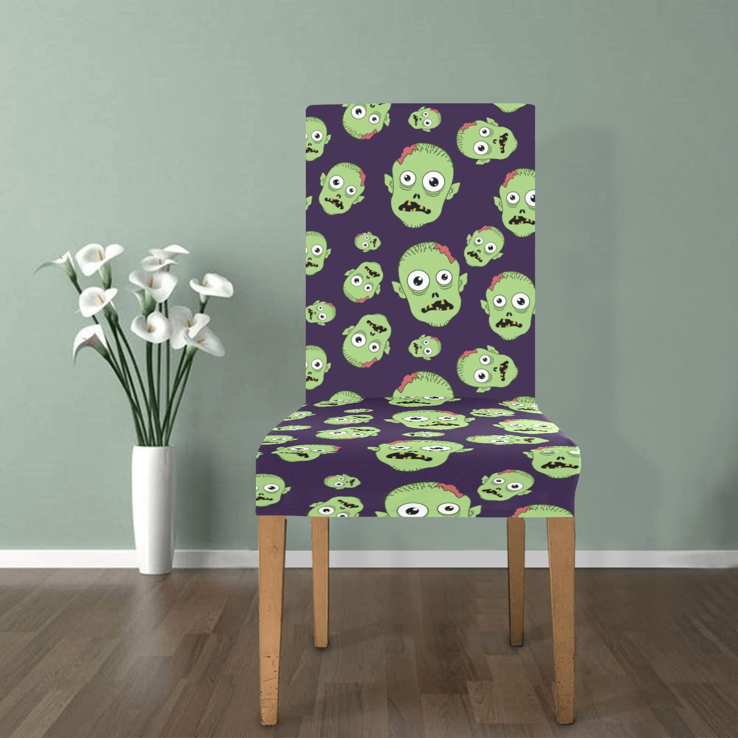 Zombie Print Design LKS303 Dining Chair Slipcover