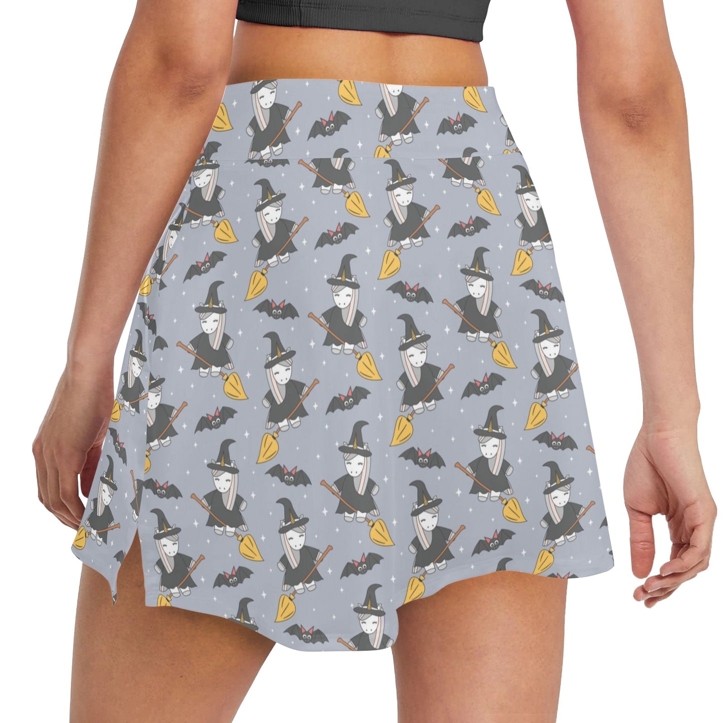Witch Print Design LKS307 17" Golf & Pickleball Skort with Pockets
