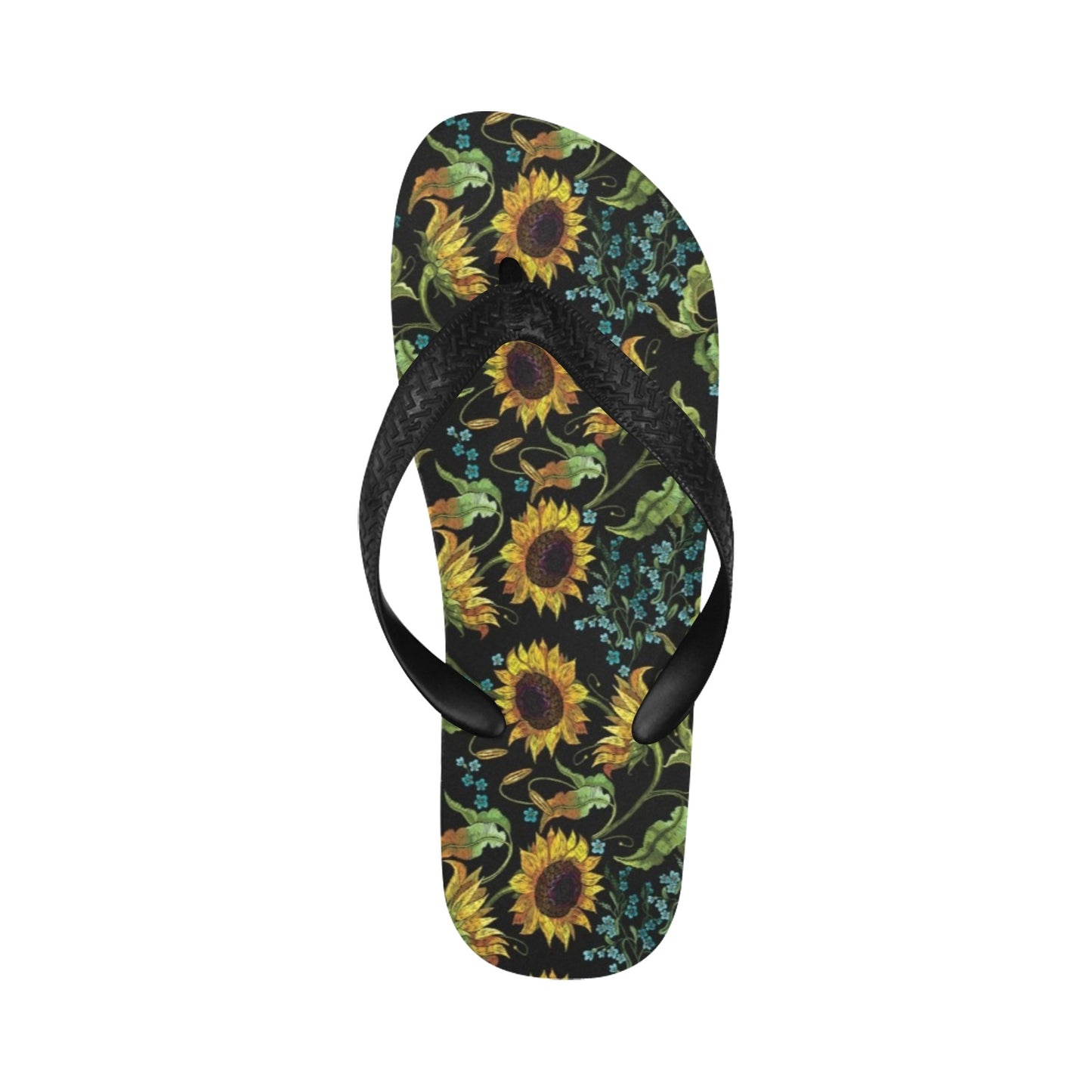 Sunflower Print Design LKS308 Flip Flops
