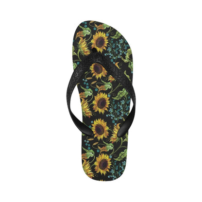 Sunflower Print Design LKS308 Flip Flops