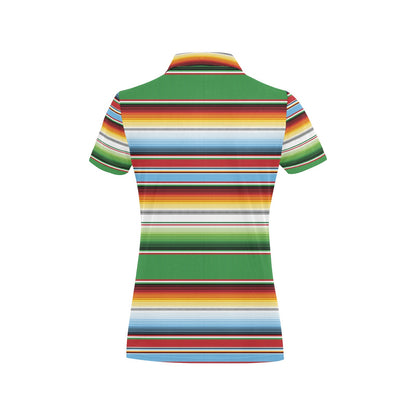 Serape Print Design LKS302 Women's Polo Shirt