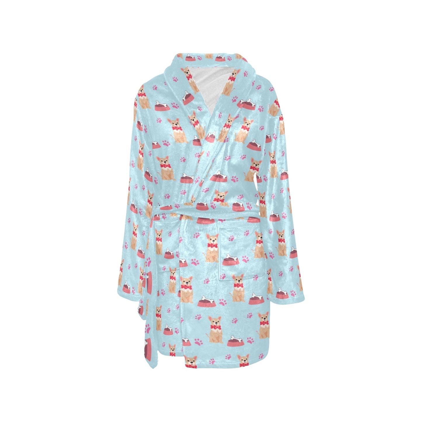 Chihuahua Pattern Print Design 05 Women's Fleece Robe