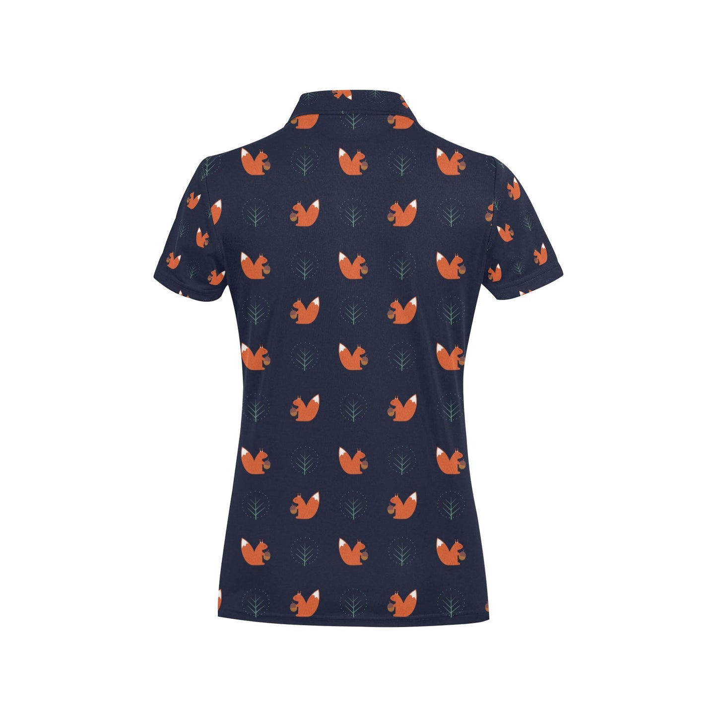 Squirrel Print Design LKS303 Women's Polo Shirt