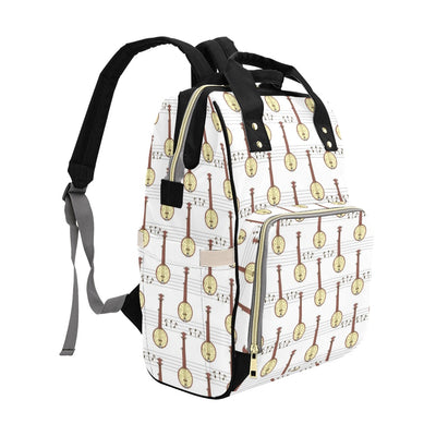 Banjo Print Design LKS402 Diaper Bag Backpack