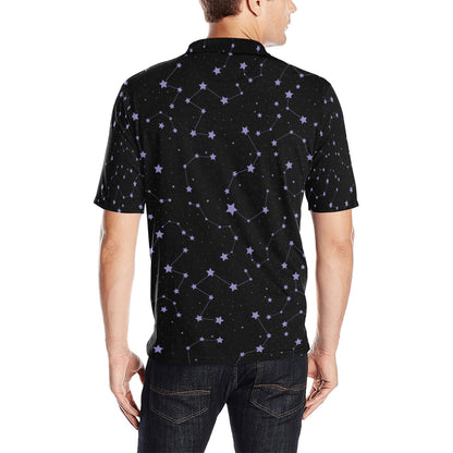 Star Print Design LKS303 Men Polo Shirt