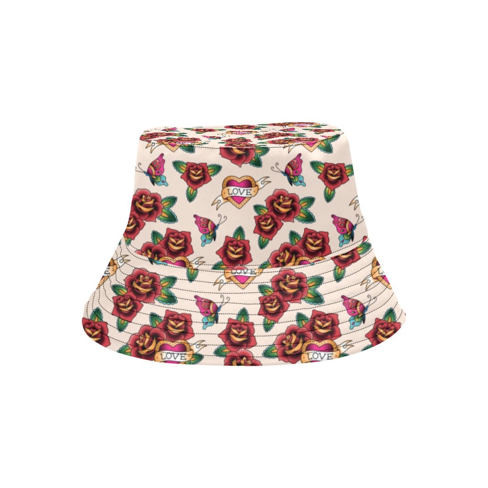 Tattoo Rose Print Design LKS302 Unisex Bucket Hat